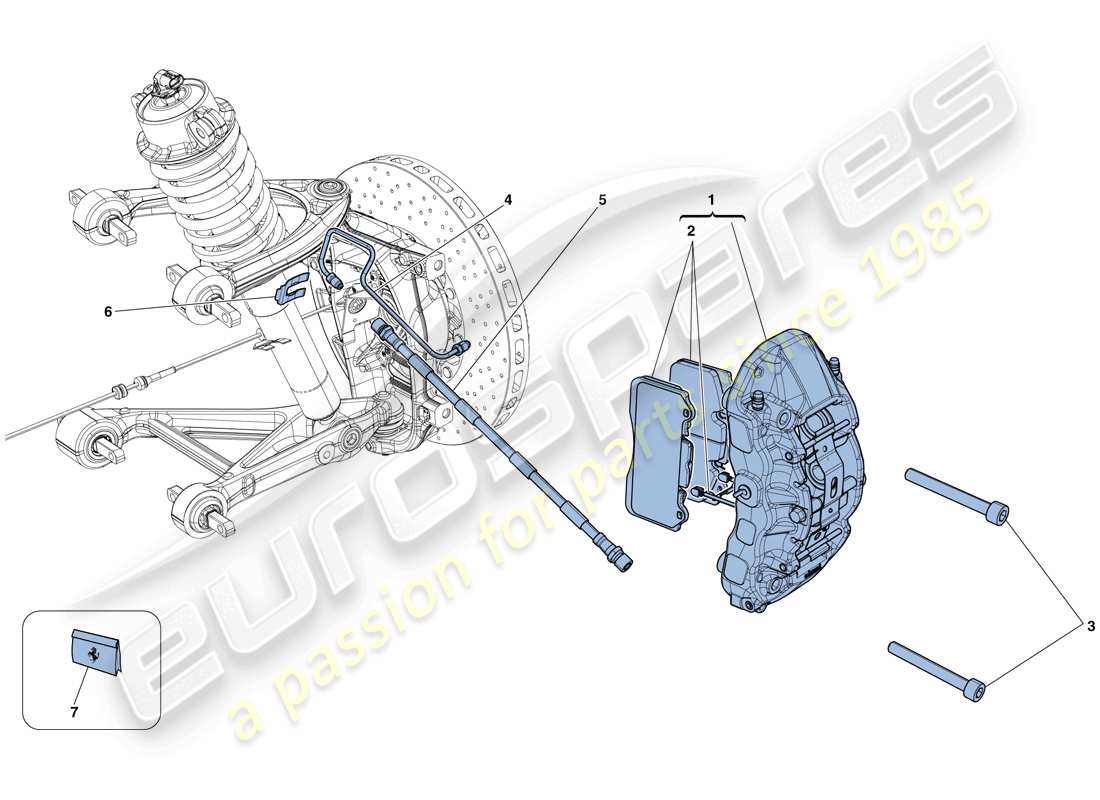 ferrari california t (rhd) pinze freno anteriore schema delle parti