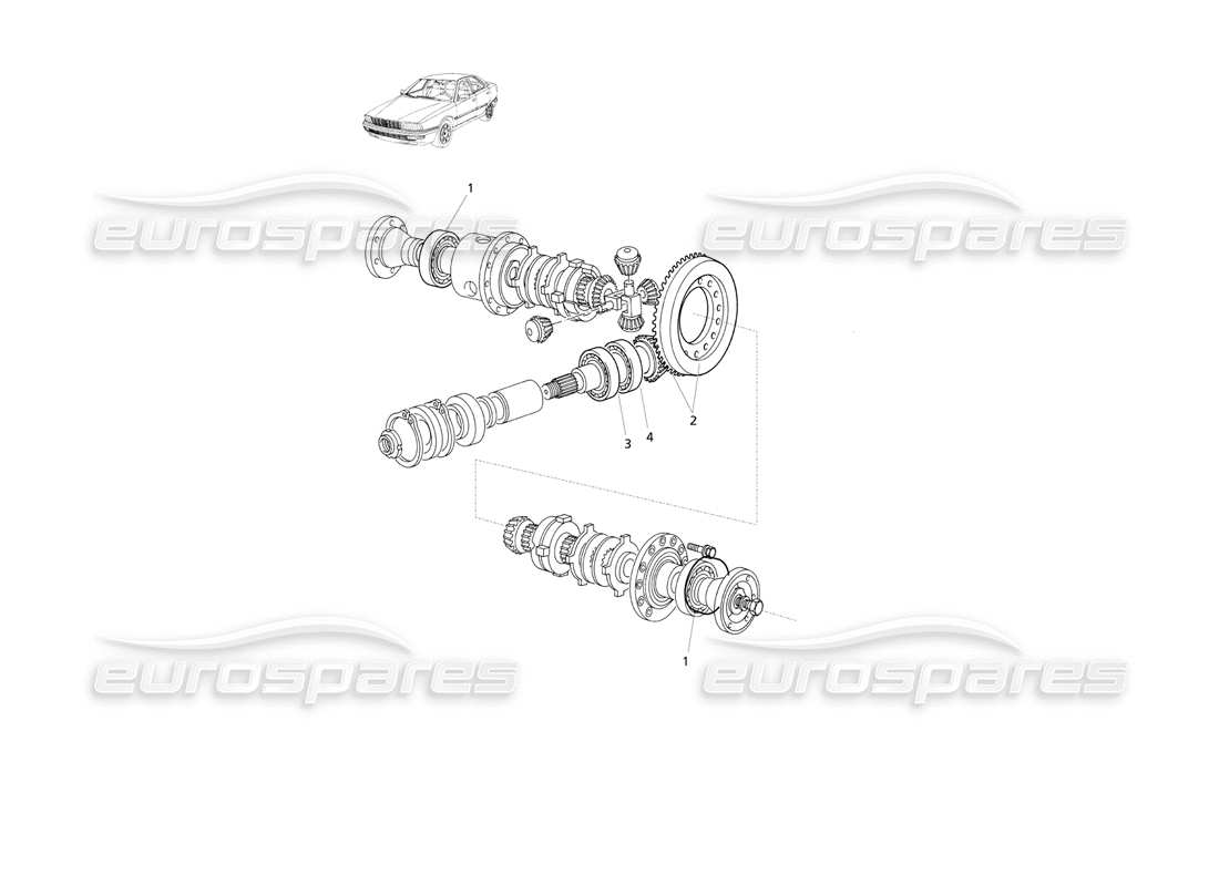maserati qtp v6 evoluzione parti interne differenziali diagramma delle parti
