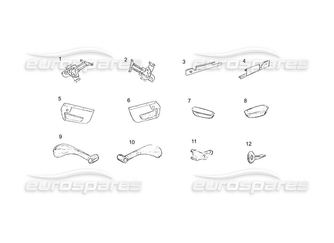 ferrari 250 gt (coachwork) schema delle parti della porta (continua).