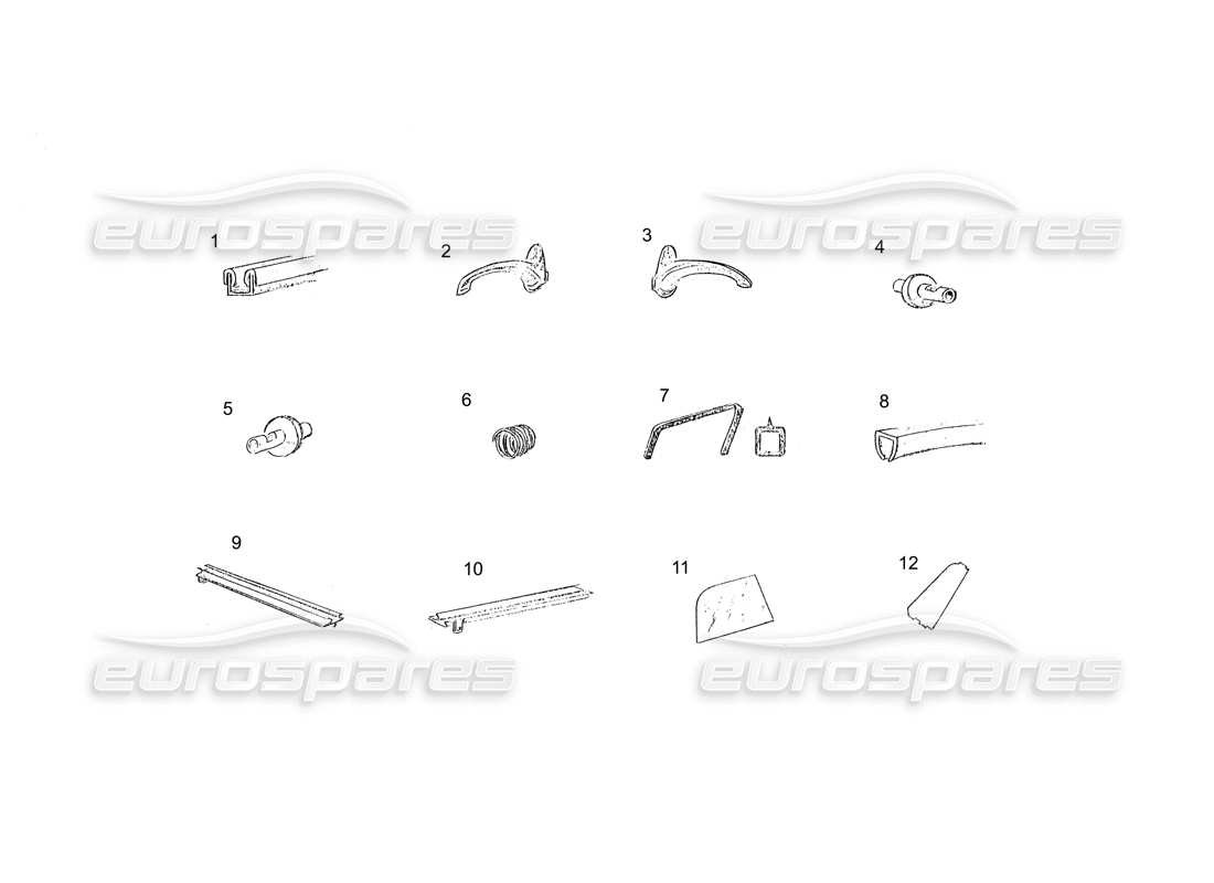 ferrari 250 gt (coachwork) schema delle parti della porta (continua).