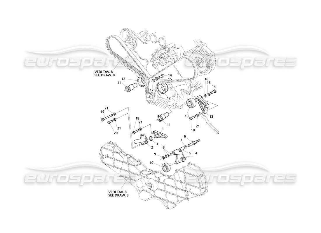 maserati qtp v8 evoluzione controllo del tempo diagramma delle parti