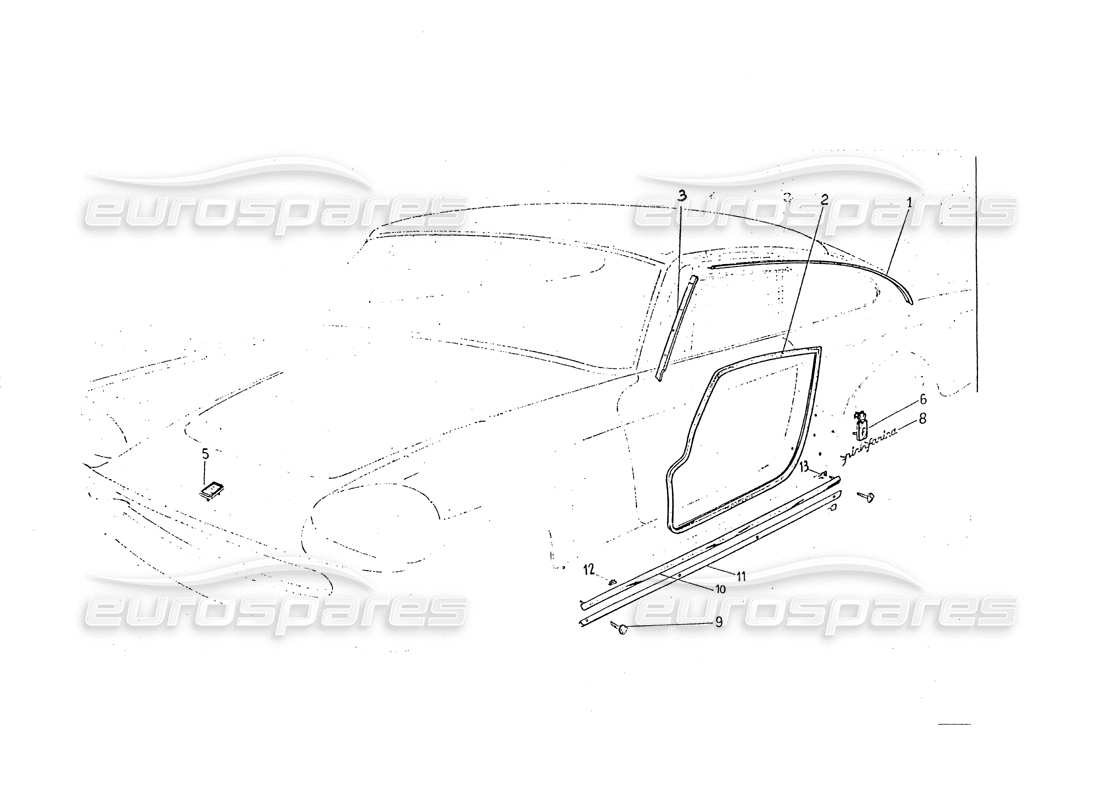 ferrari 330 gt 2+2 (coachwork) diagramma delle parti dei frame interni (edizione 2).