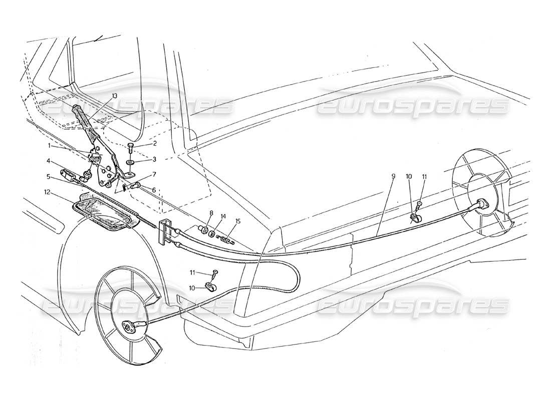 maserati 2.24v controllo del freno a mano diagramma delle parti