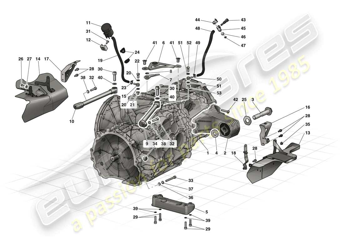 ferrari laferrari (usa) schema delle parti del cambio completo