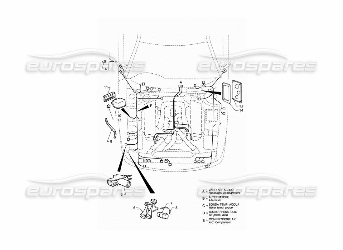 diagramma della parte contenente il codice parte 373040143