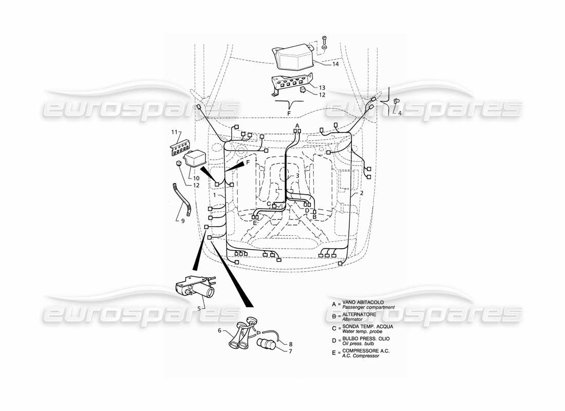 diagramma della parte contenente il codice parte 373030143