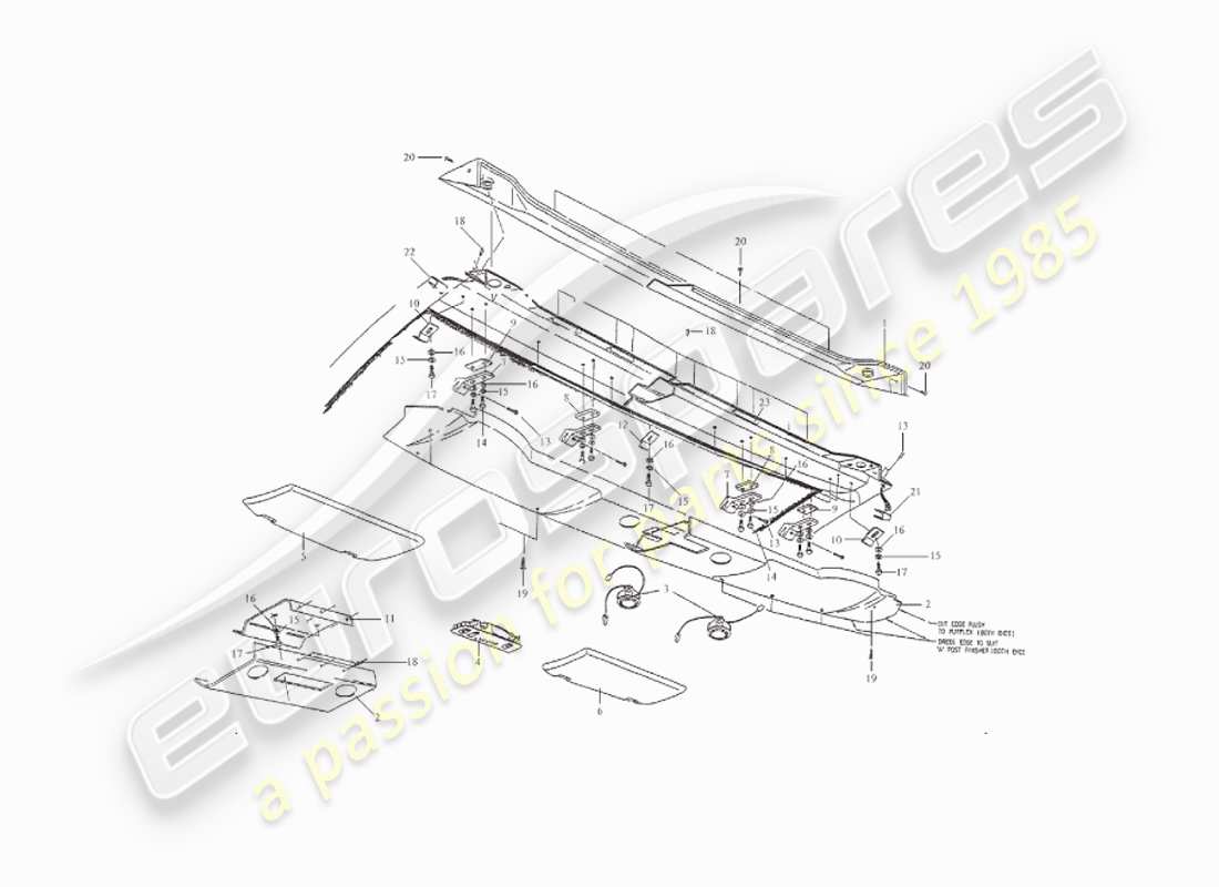 aston martin v8 virage (2000) rotaia di testata, volante diagramma delle parti