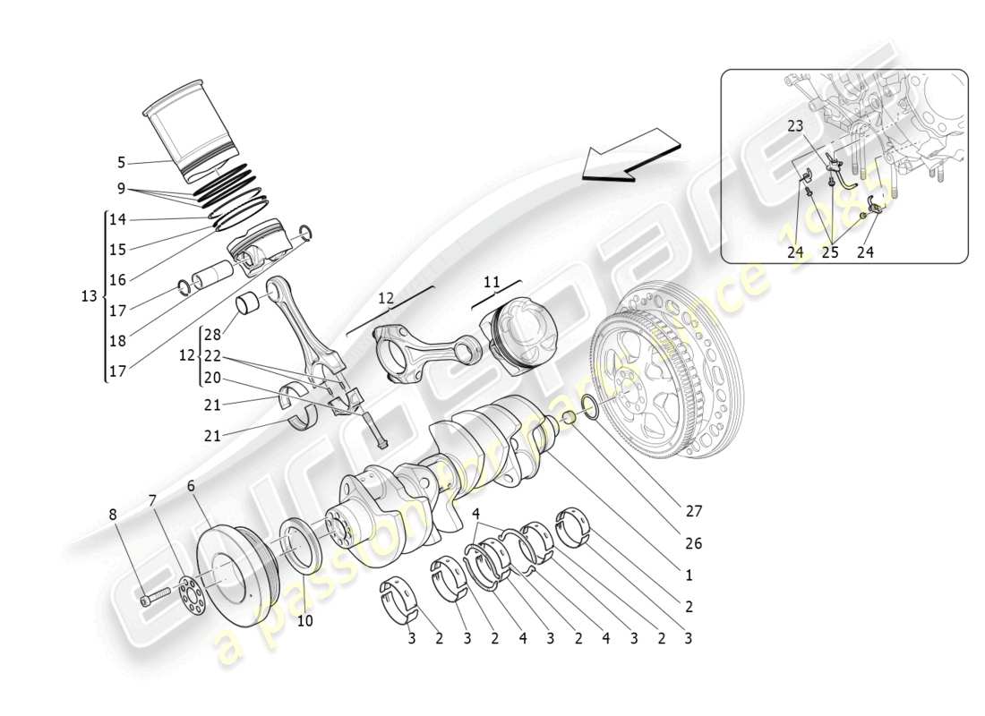 diagramma della parte contenente il codice parte 326005