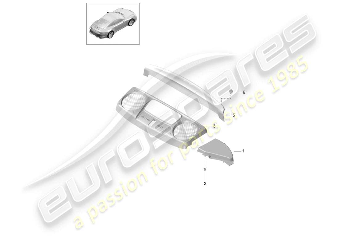 porsche 2021 (991-2 r/gt3/rs) schema delle parti del vano motore