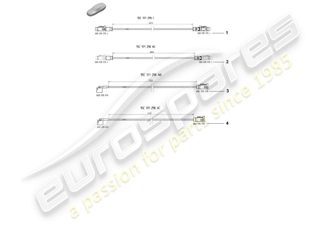 porsche 2025 (macan-e) linea di connessione dati diagramma delle parti
