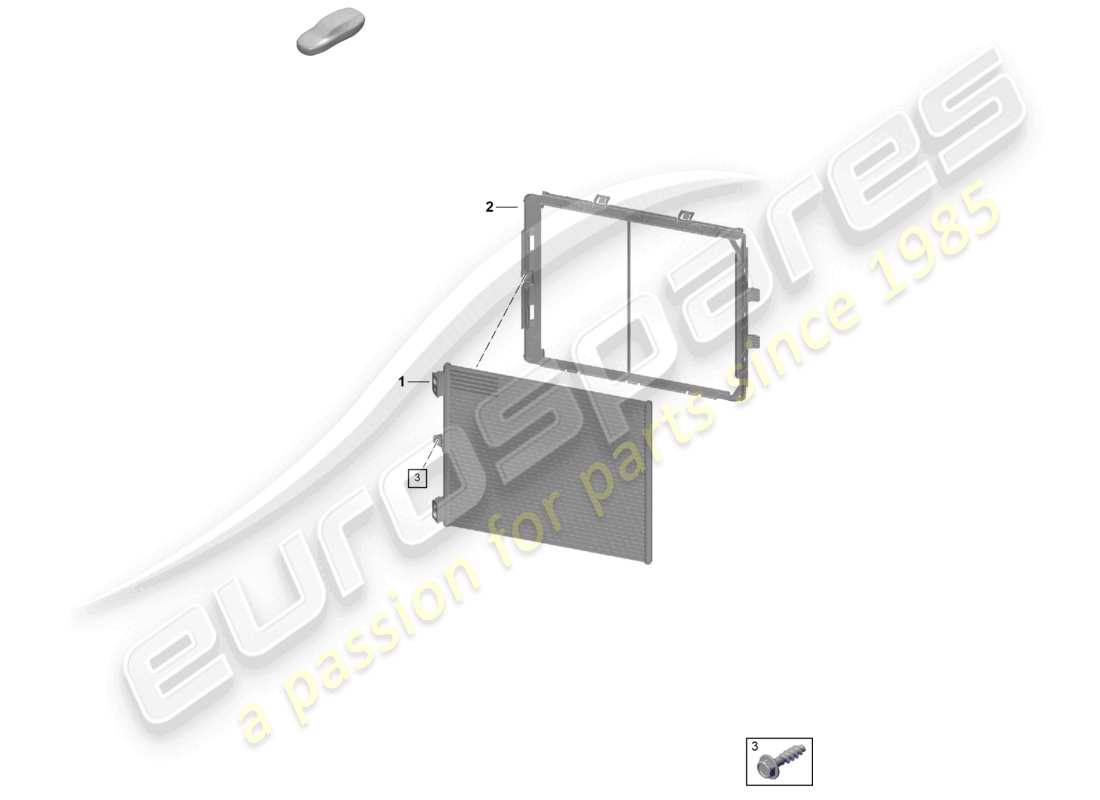 porsche 2025 (992-2 gt3) schema delle parti del condensatore dell'aria condizionata a/c