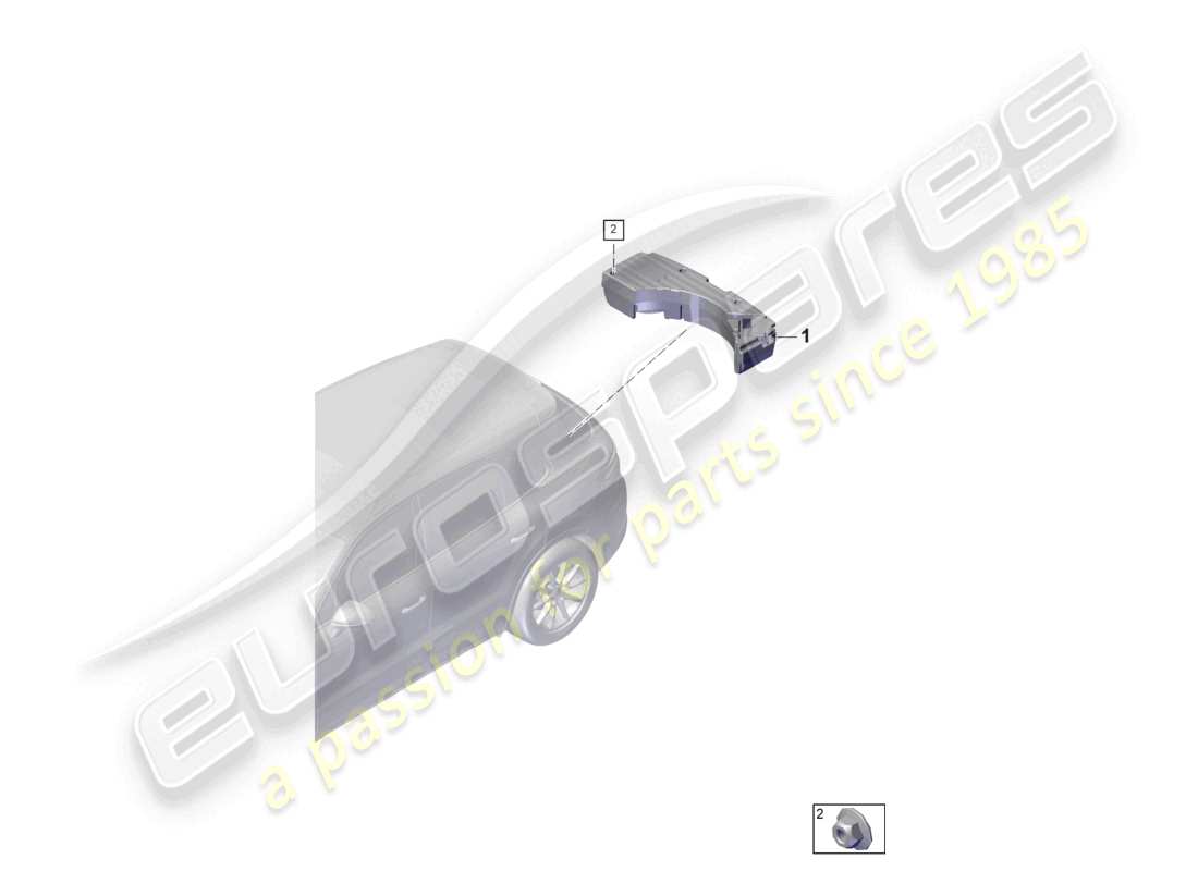 porsche 2025 (cayenne e3 pa) schema delle parti del subwoofer