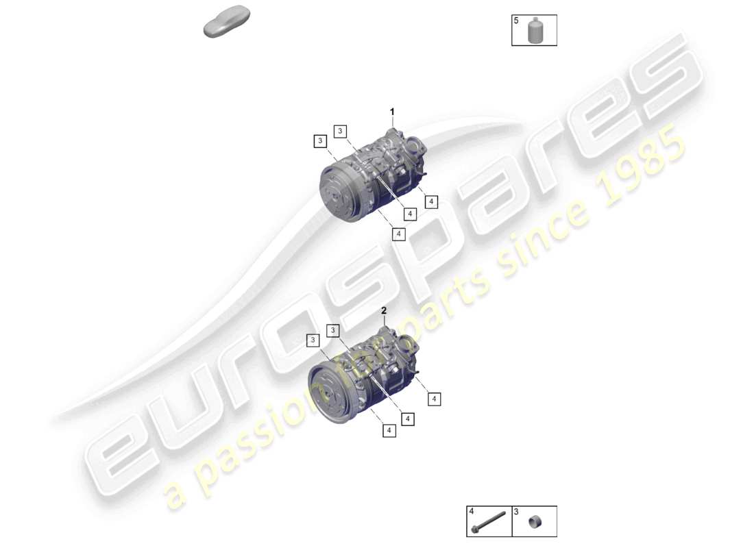 porsche 2026 (cayenne e3 pa) compressore a/c diagramma delle parti