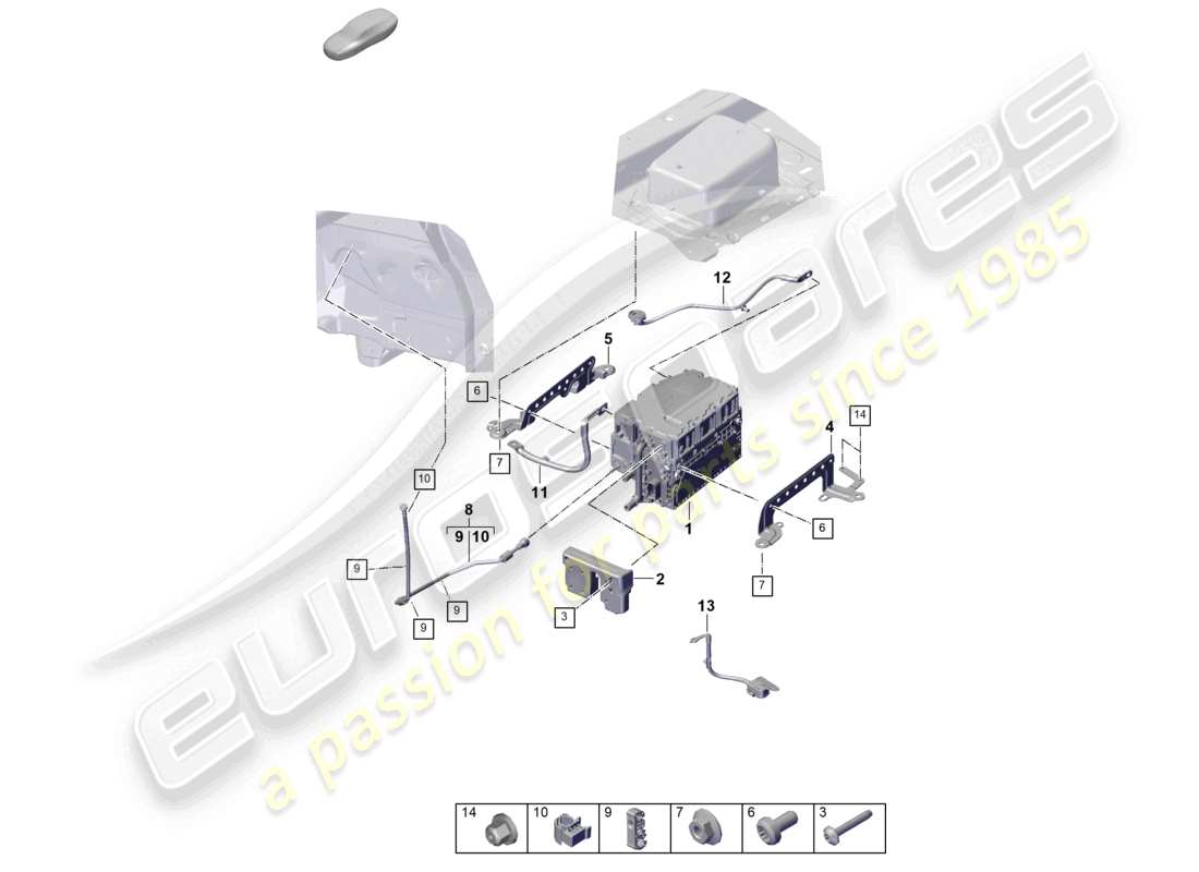 porsche 2024 (cayenne e3 pa) elettronica di potenza e controllo - per schema elettrico delle parti
