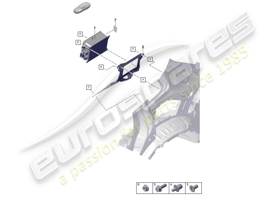 porsche 2025 (cayenne e3 pa) caricabatteria per batteria ad alta tensione schema delle parti