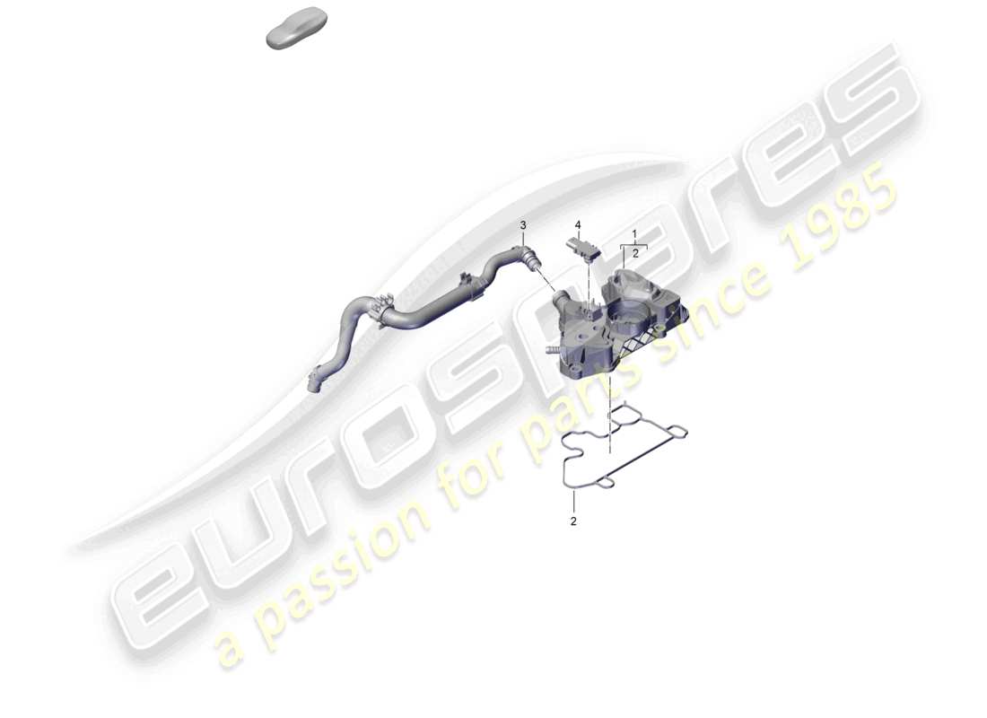porsche 2025 (cayenne e3 pa) schema delle parti di ventilazione per il separatore dell'olio del blocco cilindri