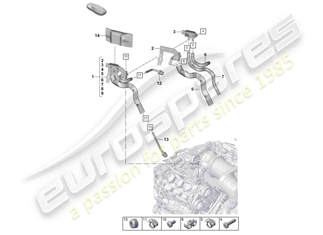 porsche 2026 (cayenne e3 pa) schema elettrico della linea di controllo con trasmettitore di differenza di pressione