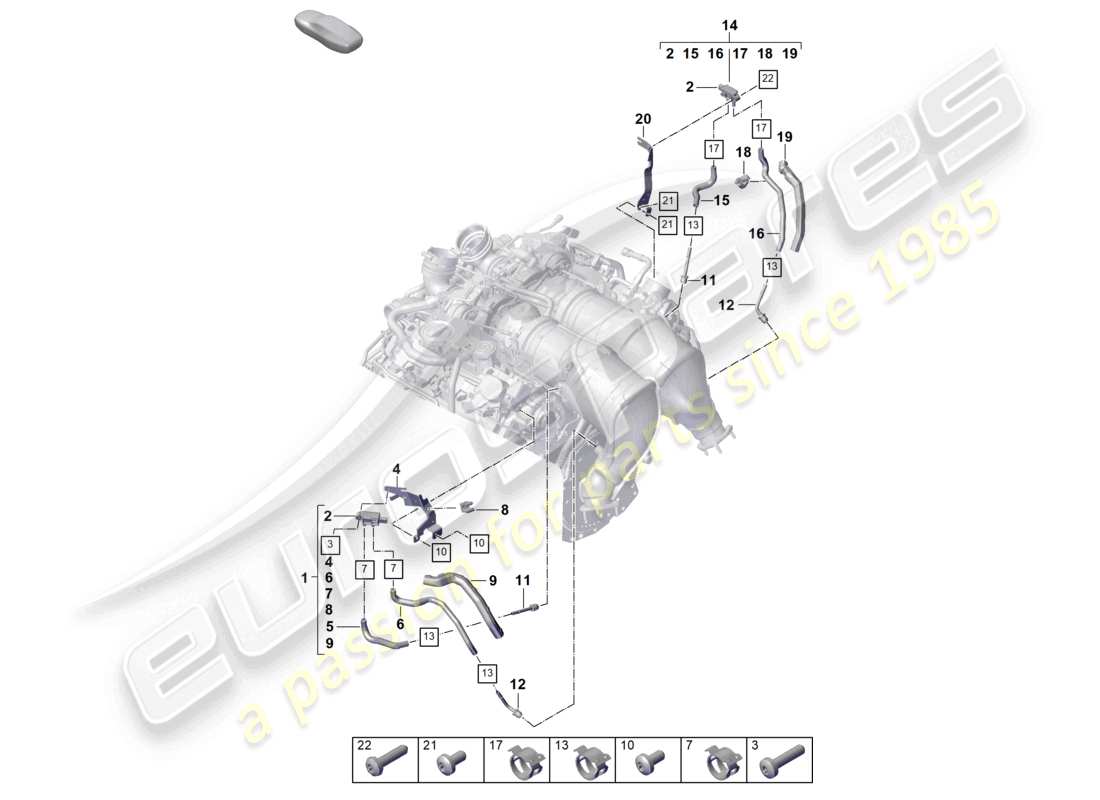 porsche 2026 (cayenne e3 pa) linea di controllo per il diagramma delle parti del sensore di differenza di pressione