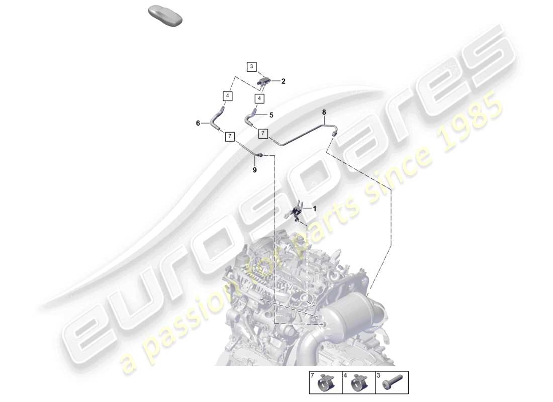 porsche 2026 (cayenne e3 pa) schema elettrico della linea di controllo con trasmettitore di differenza di pressione