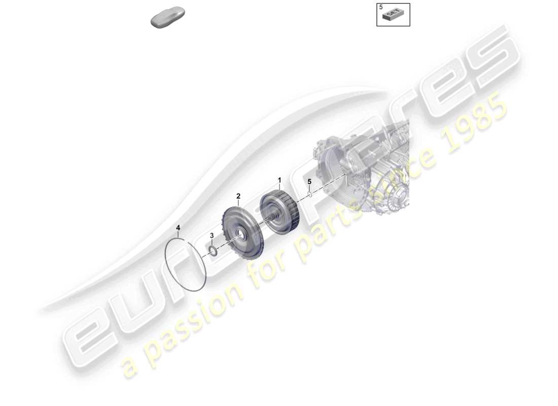 porsche 2021 (992-1 turbo / s) 8-speed cambio a doppia frizione frizione per cambio a doppia frizione schema delle parti