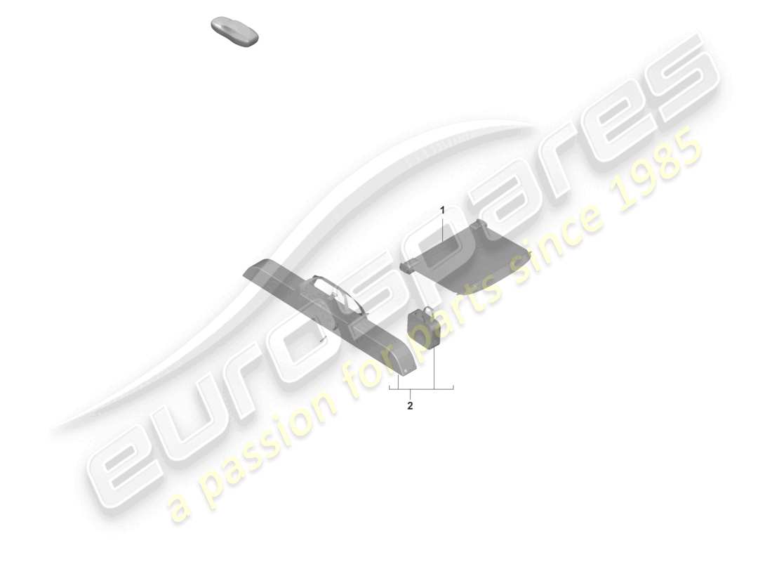 porsche 2021 (panamera 971-2) schema delle parti della tenda a rullo hat cover tray