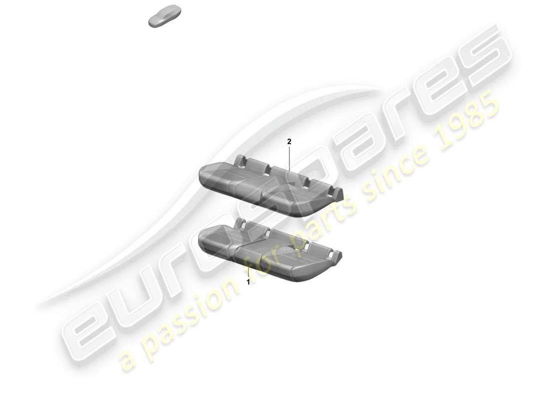 porsche 2025 (macan-e) parte posteriore in schiuma sedile posteriore coprisedile diagramma delle parti