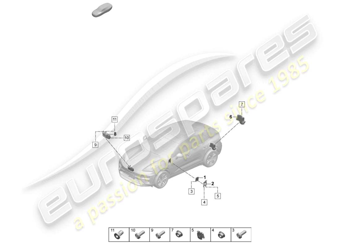 porsche 2024 (macan-e) unità di controllo generatore di rumore sistema audio del motore schema delle parti