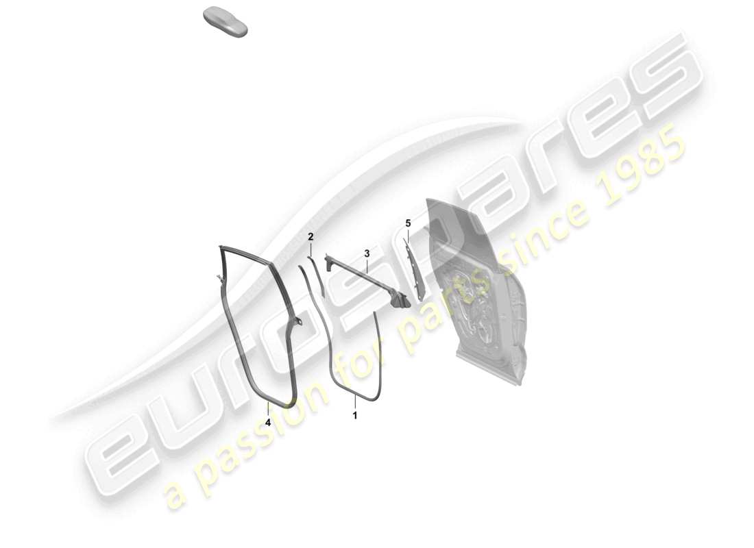 porsche 2025 (macan-e) guarnizione porta posteriore accessori diagramma delle parti