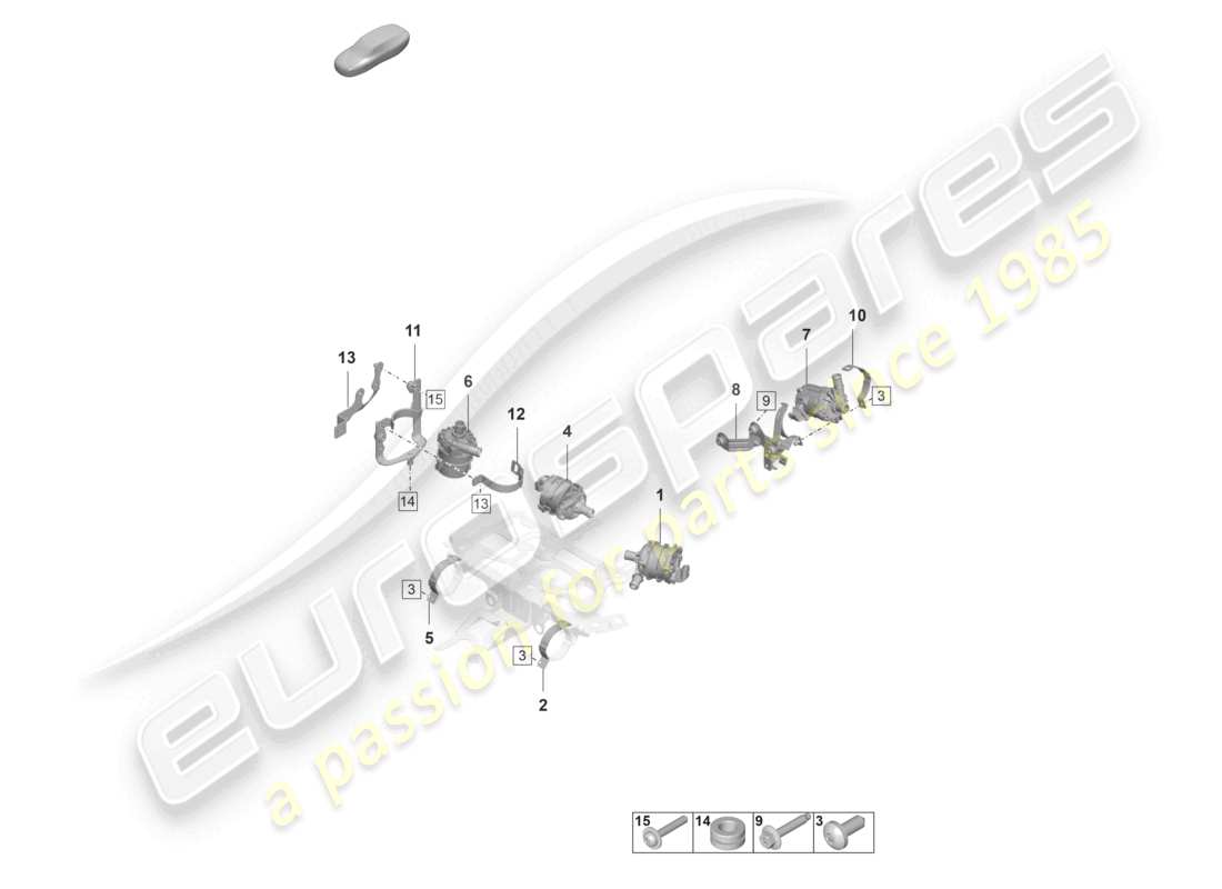 porsche 2022 (taycan 9j1-1) pompa refrigerante d >>- mj 2020 diagramma delle parti