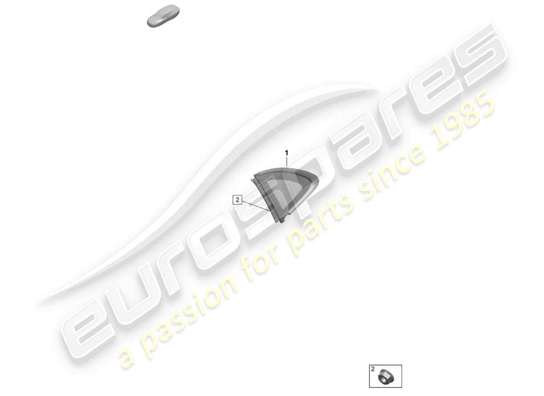 porsche 2025 (taycan 9j1-2) finestra laterale cuv diagramma delle parti