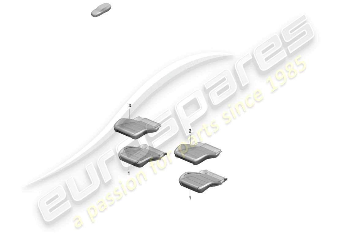 porsche 2025 (macan-e) parte in schiuma rivestimento del sedile sedile standard diagramma delle parti