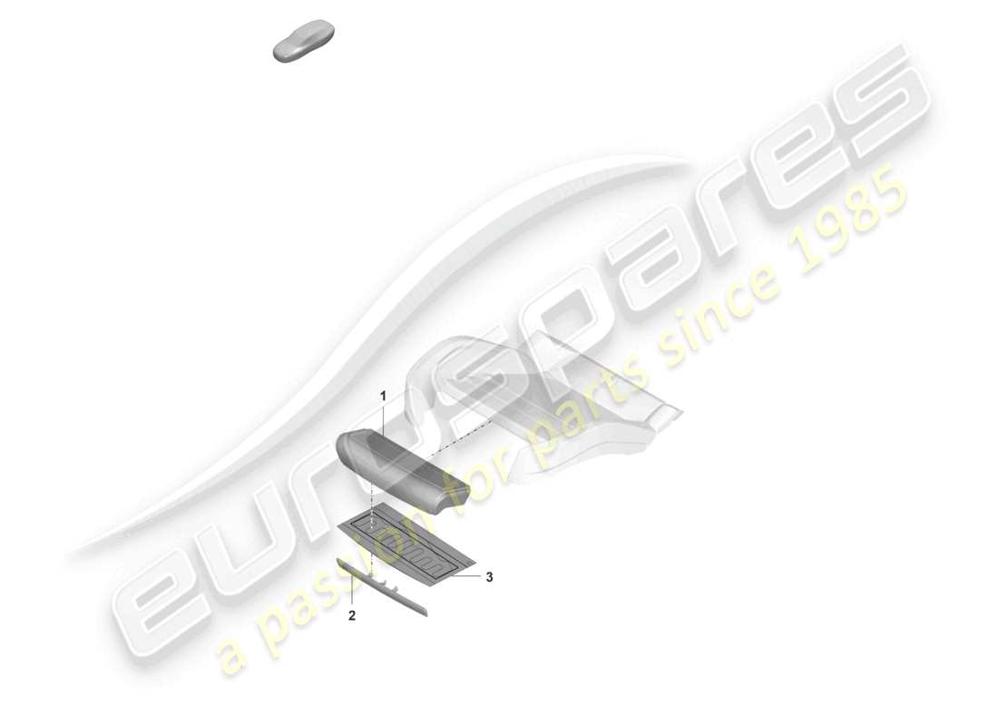 porsche 2021 (panamera 971-2) schema delle parti degli accessori di rivestimento del cuscino del sedile