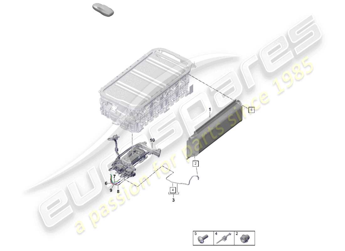 porsche 2025 (panamera 976) accumulatore di pressione linea dell'aria diagramma delle parti