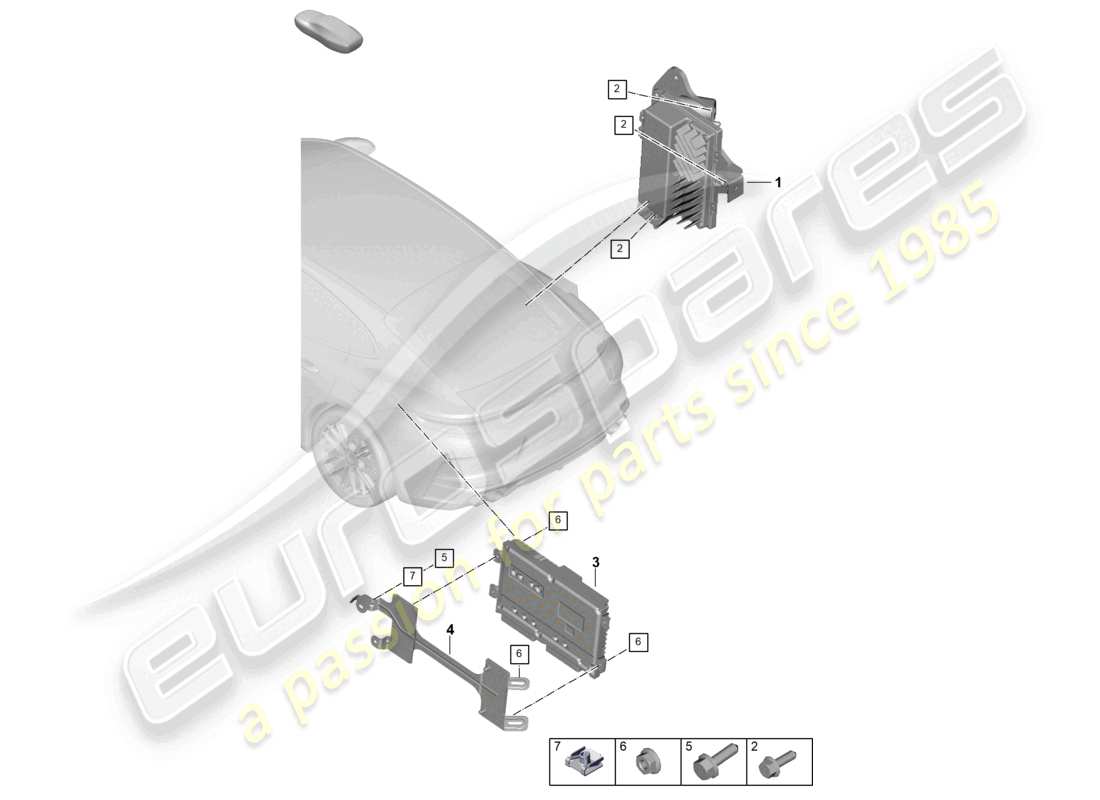 porsche 2025 (panamera 976) diagramma delle parti degli amplificatori