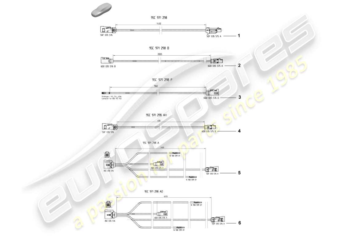 porsche 2025 (macan-e) linea di connessione dati diagramma delle parti