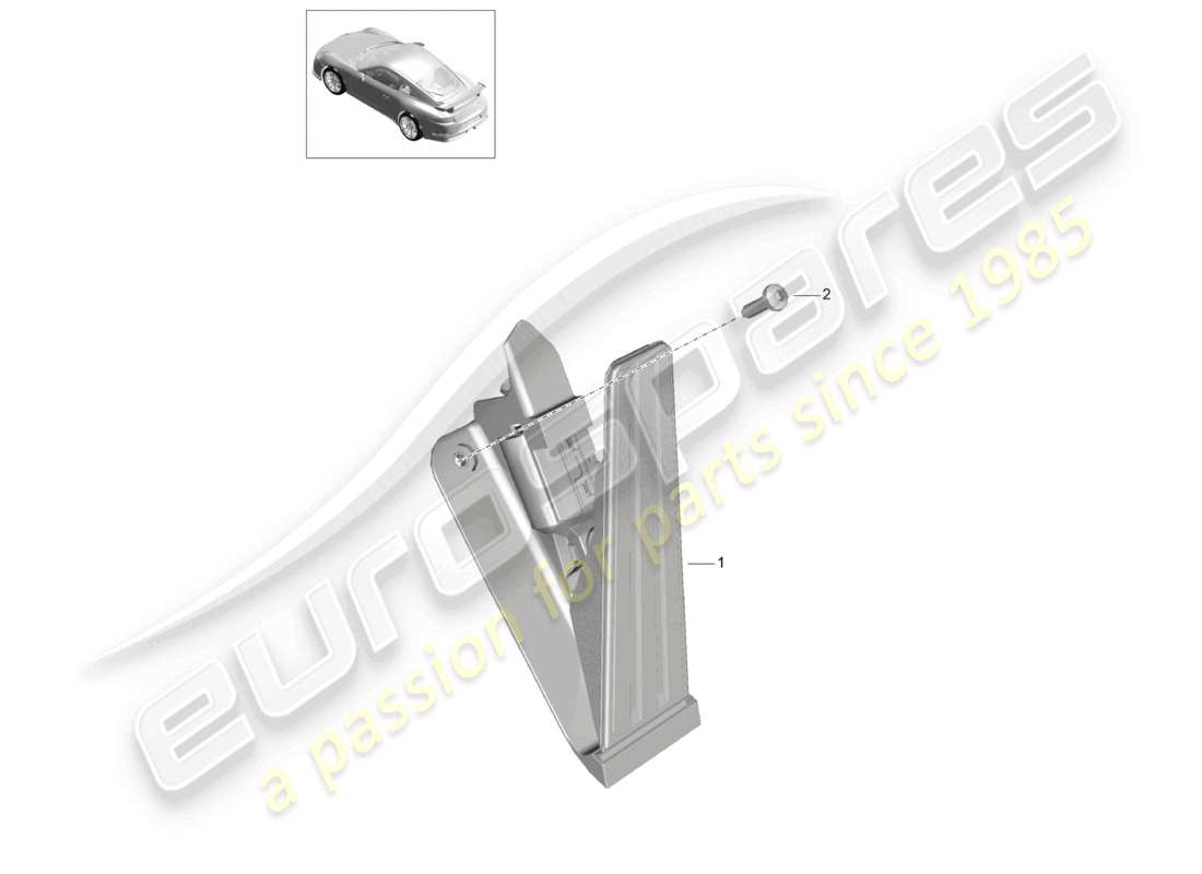 porsche 2021 (991-2 r/gt3/rs) leva freno e acceleratore comando acceleratore d - mj 2018>> diagramma dei componenti