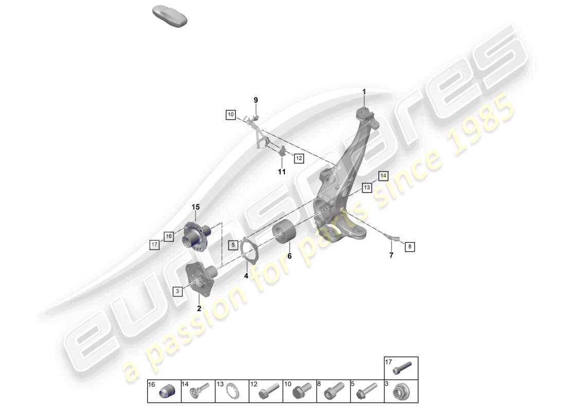 porsche 2026 (panamera 976) supporto ruota supporto girevole mozzo ruota diagramma delle parti