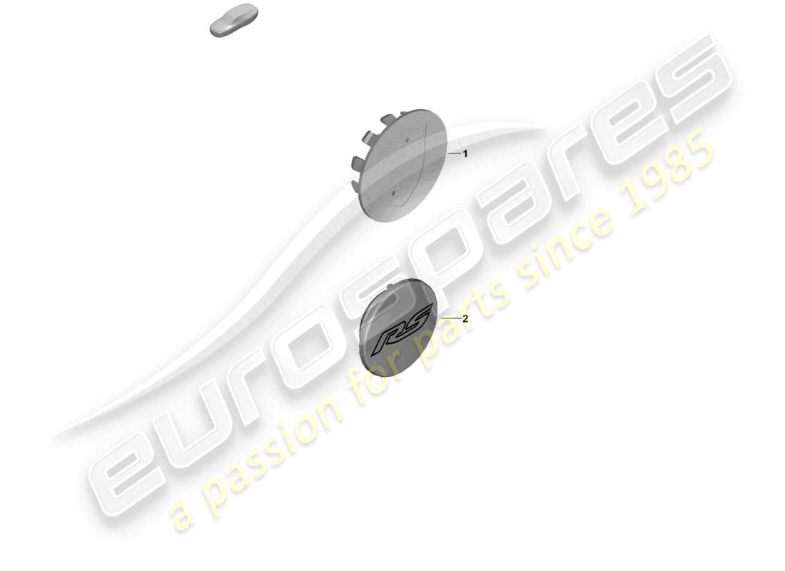 porsche 2023 (718 boxster spyder) diagramma delle parti del coprimozzo