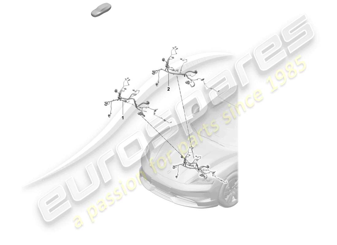 porsche 2025 (taycan 9j1-2) cablaggio per cambio anteriore set di cablaggio per servotronic schema delle parti