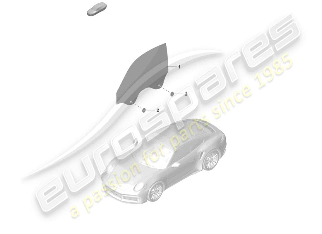 porsche 2022 (992-1 turbo / s) schema delle parti della finestra della porta