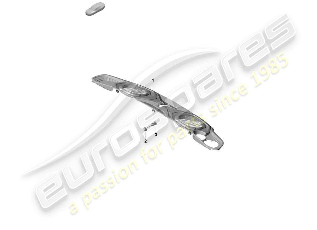 porsche 2020 (992-1 turbo / s) schema delle parti copertura motore