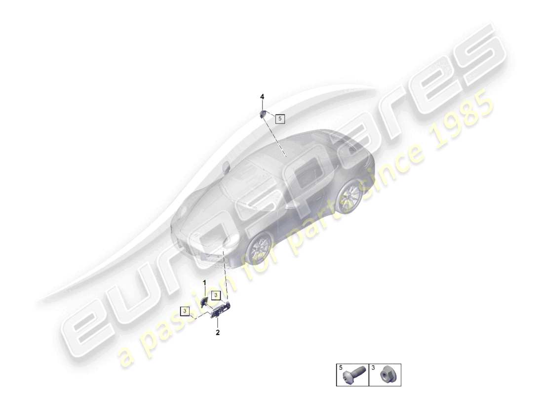 porsche 2024 (992-2) schema delle parti del sistema audio del motore