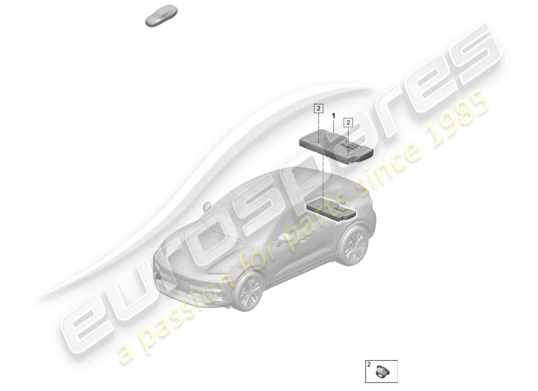 porsche 2025 (macan-e) subwoofer diagramma delle parti