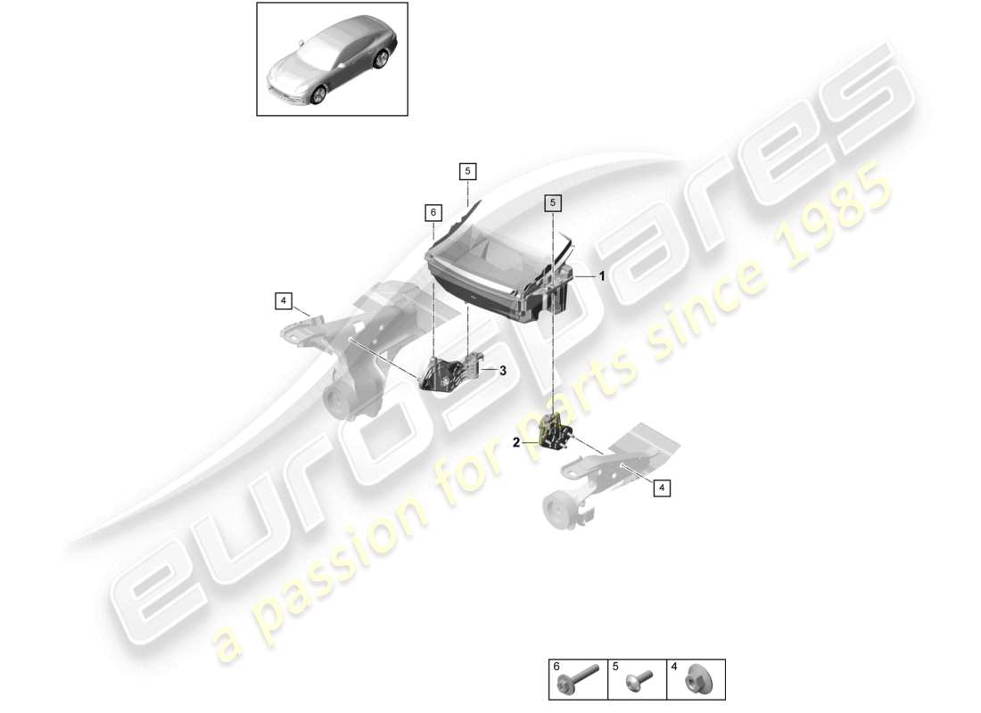 porsche 2021 (panamera 971-1) diagramma delle parti del display head-up