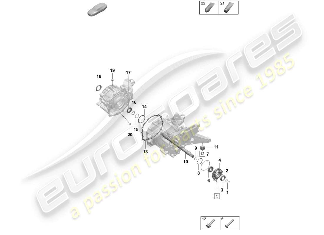 porsche 2026 (taycan 9j1-2) differenziale assale anteriore vmg00 parti singole diagramma delle parti