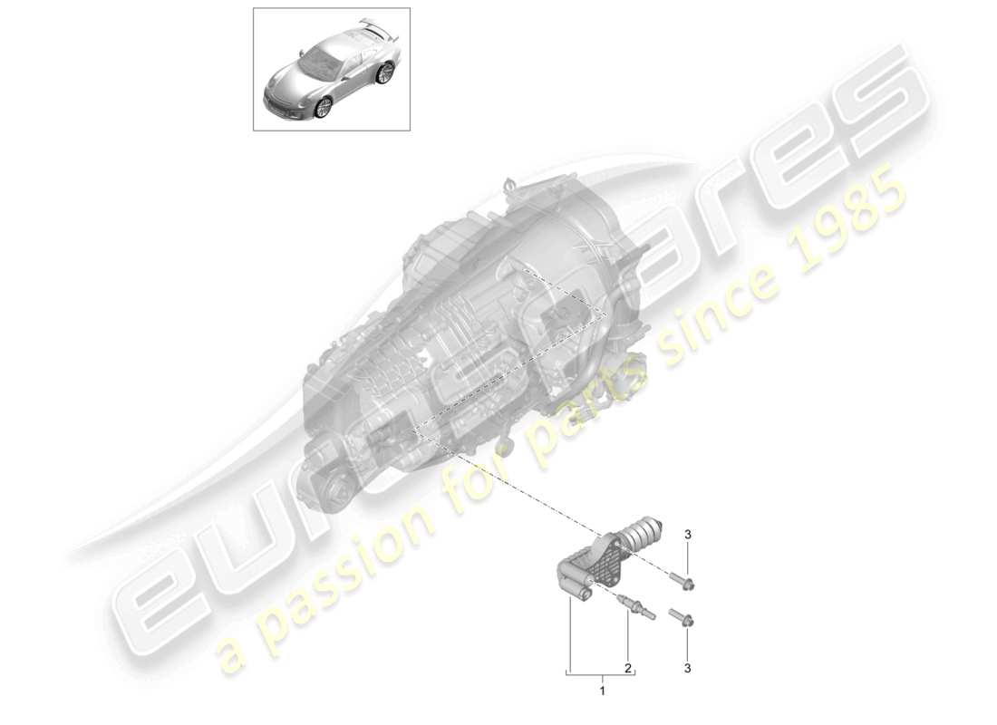 porsche 2021 (991-2 r/gt3/rs) cilindro ricevitore della frizione diagramma delle parti