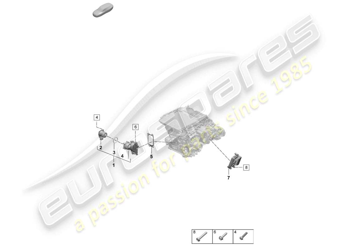 porsche 2025 (macan-e) servomotore per differenziale assale controllato diagramma delle parti