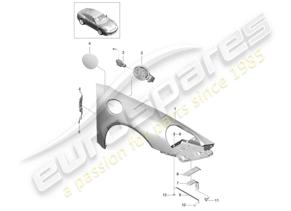 porsche 2021 (991-2 r/gt3/rs) ala diagramma delle parti