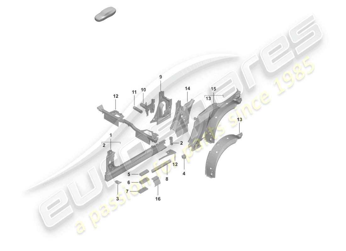 porsche 2023 (992-1) soglia interna parte laterale cabriolet parte diagramma