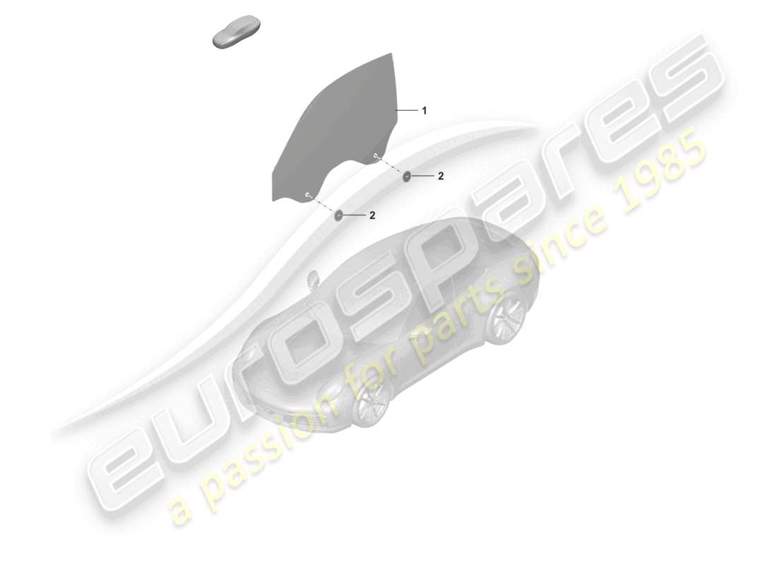 porsche 2023 (992-1) schema delle parti della finestra della porta